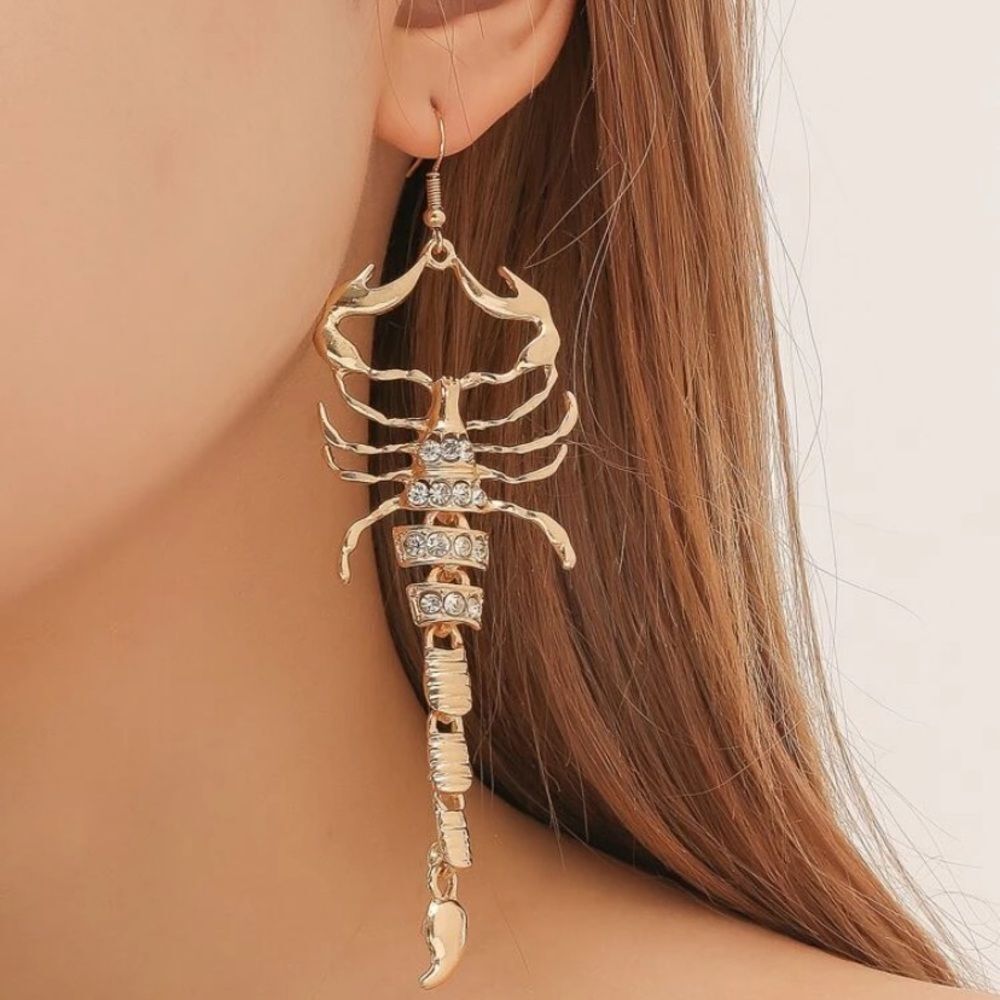 3for$20 Rhinestone Decor Scorpion Drop Earrings